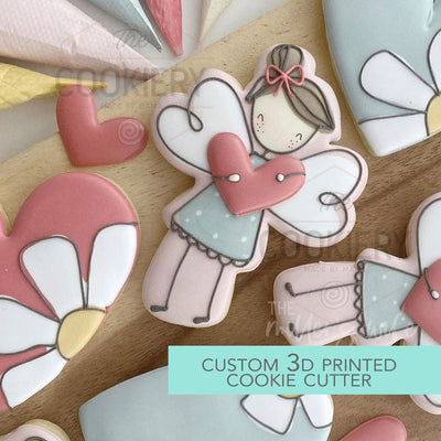 Valentine Stick Fairy Cookie Cutter- Valentine's Day Cookie Cutter -  3D Printed Cutter - TCK47151
