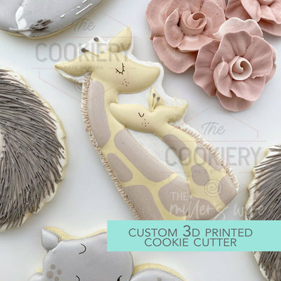 Giraffe and Baby Cookie Cutter - Mother's Day Cookie Cutter - 3D Printed Cookie Cutter - TCK19124