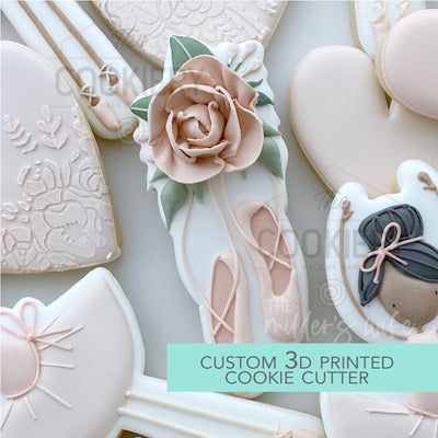Floral Ballet Slippers Cookie Cutter - 3D Printed Cookie Cutter - TCK58148