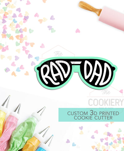 Rad Dad - Thank You Dad  Cutter - Father's Day Cutter - Stencil and Cutter - 3D Printed Cookie Cutter - TCK19136