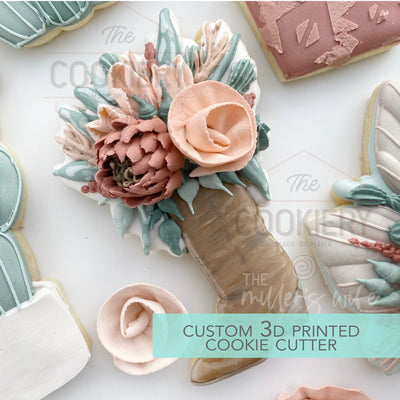 Boho  Floral Boot  -  Summer Cookie Cutter -   3D Printed Cookie Cutter - TCK42110
