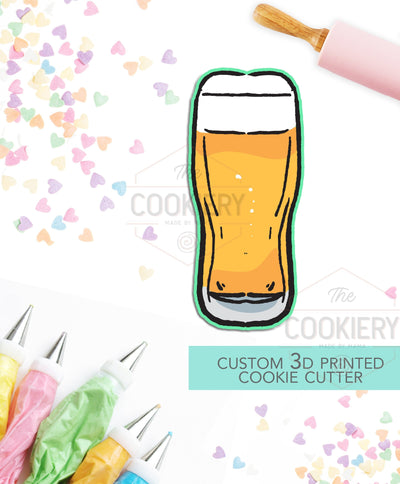 Tall Beer Glass - Father's Day, St Patrick's Day Cutter - 3D Printed Cookie Cutter - TCK19133