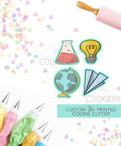 Mini School Elements Set - Mini Back To School Cookie Cutters - 3D Printed Cookie Cutter - TCK52135 - Set of 4
