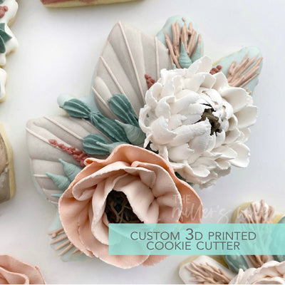 Boho  Floral cluster  -  Summer Cookie Cutter -   3D Printed Cookie Cutter - TCK42111