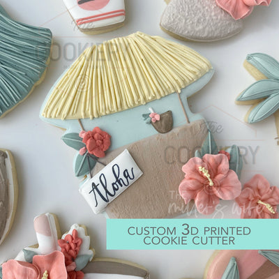 Tiki Bar Cookie Cutter -  Summer Cookie Cutter -   3D Printed Cookie Cutter - TCK82137
