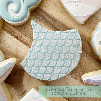 Mermaid Scale Plaque Cookie Cutter -  Under the Sea Cookie Cutter -   3D Printed Cookie Cutter - TCK72145