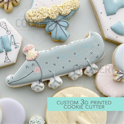 Crocodile Cookie Cutter - Jungle Safari Cookie Cutter - 3D Printed Cookie Cutter - TCK34182