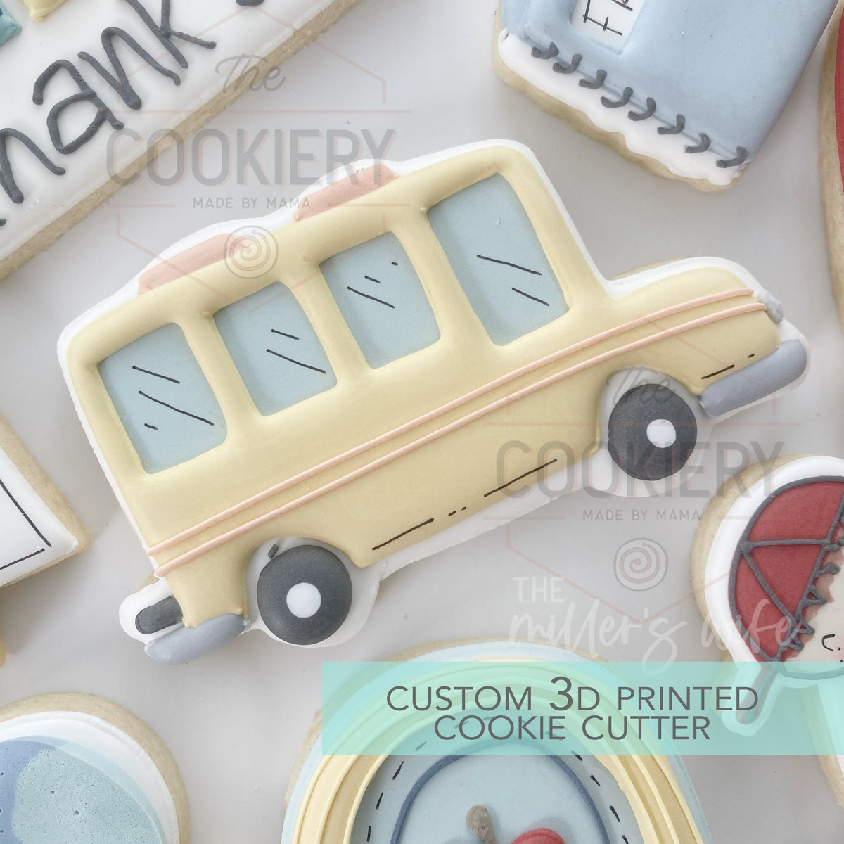 School Bus Cookie Cutter - Back to School - 3D Printed Cookie Cutter ...