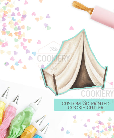 Camping Tent Cookie Cutter - Camping Cookie Cutter - 3D Printed Cookie Cutter - TCK89160