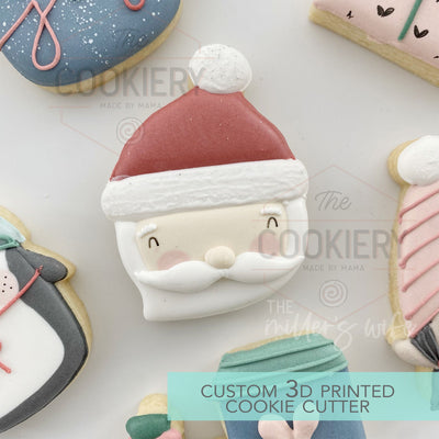Santa Face Cookie cutter - Christmas Cookie Cutter - 3D Printed Cookie Cutter - TCK87201