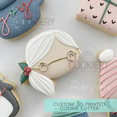 Mrs Claus Cookie cutter - Christmas Cookie Cutter - 3D Printed Cookie Cutter - TCK87202