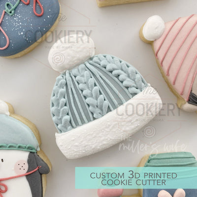 Winter Hat Cookie cutter - Christmas Cookie Cutter - 3D Printed Cookie Cutter - TCK87207
