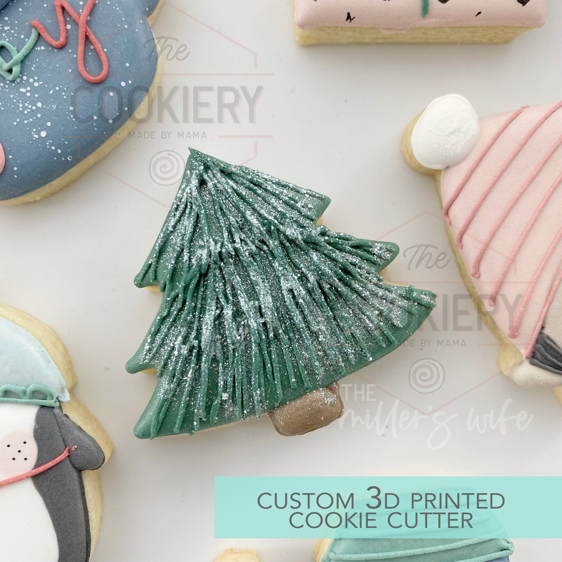 Christmas Tree Cookie cutter Christmas Cookie Cutter 3D Printed Cookie Cutter TCK87217