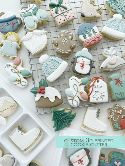 Mini Christmas Cookie Cutter set Cookie Cutters - Christmas Mini Advent Calendar Cutters- 3D Printed Cookie Cutter - TCK87200 - Set of 32
