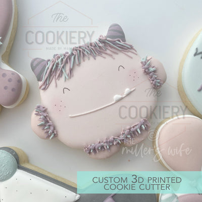 Chubby Monster Cookie cutter - Halloween Monster Birthday Cookie Cutter - 3D Printed Cookie Cutter - TCK62206