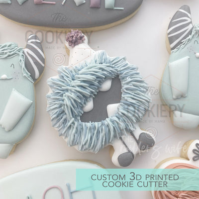 Furry Monster with Hat Cookie cutter - Halloween Monster Birthday Cookie Cutter - 3D Printed Cookie Cutter - TCK62211
