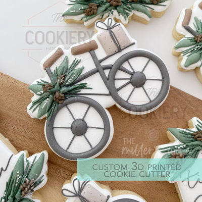 Christmas Bicycle Cookie cutter - Christmas Cookie Cutter - 3D Printed Cookie Cutter - TCK87242