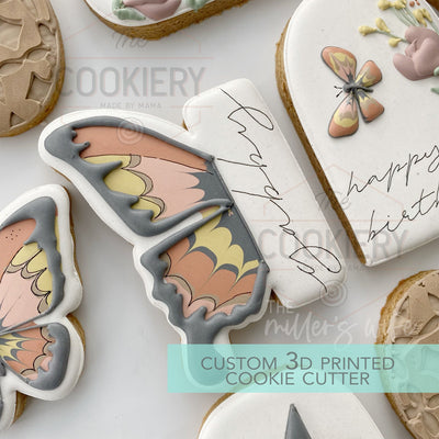 Butterfly Plaque Cookie Cutter - Cute Insects Cookie Cutter - Cookie Cutter - 3D Printed Cookie Cutter - TCK49148