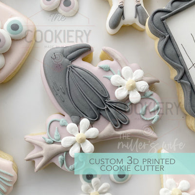 Raven Cookie Cutter - Halloween Cookie Cutter - 3D Printed Cookie Cutter - TCK63153