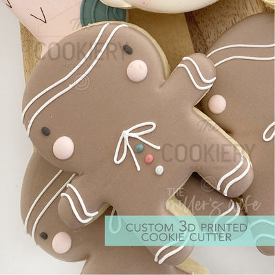 Chubby Gingerbread Man Cookie cutter - Christmas Cookie Cutter - 3D Printed Cookie Cutter - TCK87245