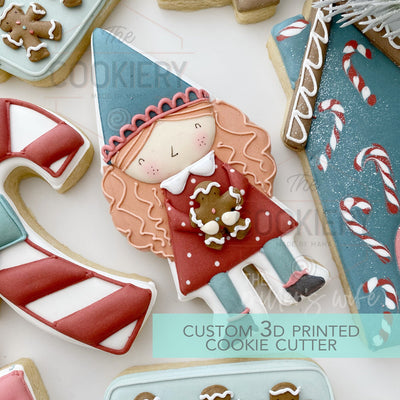 Christmas Girl Gnome Cookie cutter - Christmas Cookie Cutter - 3D Printed Cookie Cutter - TCK87247