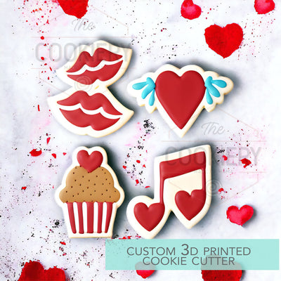Valentine's Minis Cookie Cutter Set - Mini Cookie Cutters - 3D Printed Cookie Cutter - TCK47156 - Set of 4