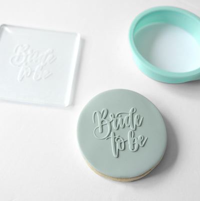 Bride to Be Fondant Embosser Stamp and Cutter | Wedding Cookie Stamp,Anniversary Embosser, Debosser, Engagement Fondant Stamp,Bride Embosser
