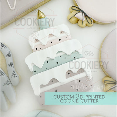 Layered Birthday Cake Cookie Cutter, Gardening Cookie Cutter - 3D Printed Cookie Cutter - TCK68114