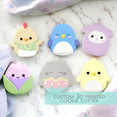 Easter Chubby Egg Dolls 6 piece Set Cookie Cutter - Easter Cookie Cutter - 3D Printed Cookie Cutter -TCK13213