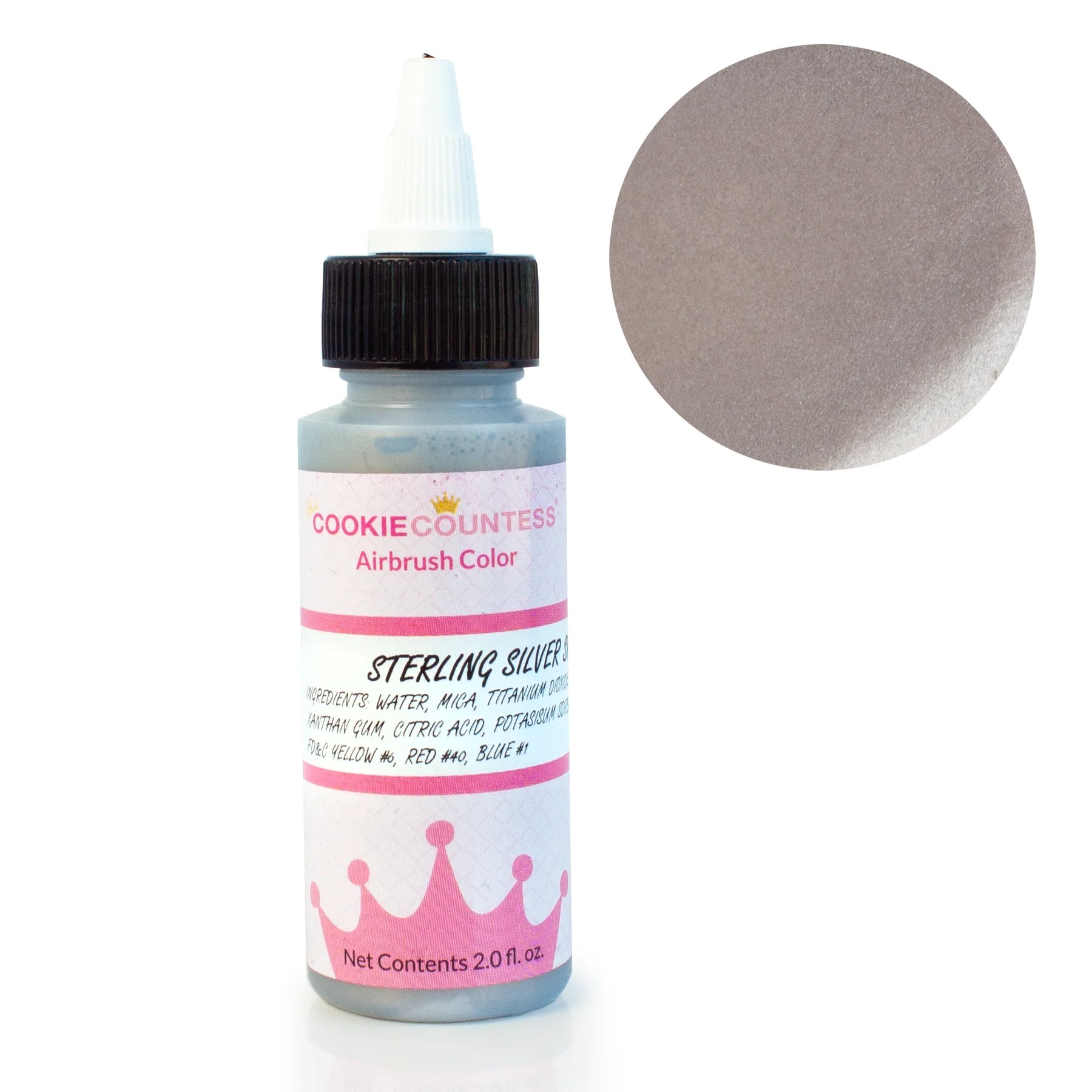 Sterling Silver Shimmer Airbrush Colour - Cookie Countess 2oz –